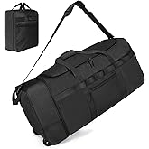 Rolling Duffle Bag with Wheels, 85L Expandable Rolling Duffel Bag for Travelling, Extra Large Foldable Carry on Travel Duffle Bag for Men