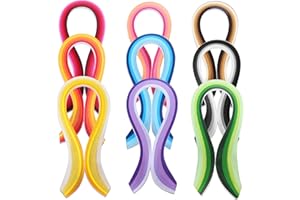 Auvotuis 3mm Width Quilling Paper Strips 40 Colors 900 Strips Paper Quilling Strips Kit Origami Paper Strips for DIY Art Craft, Length 39cm