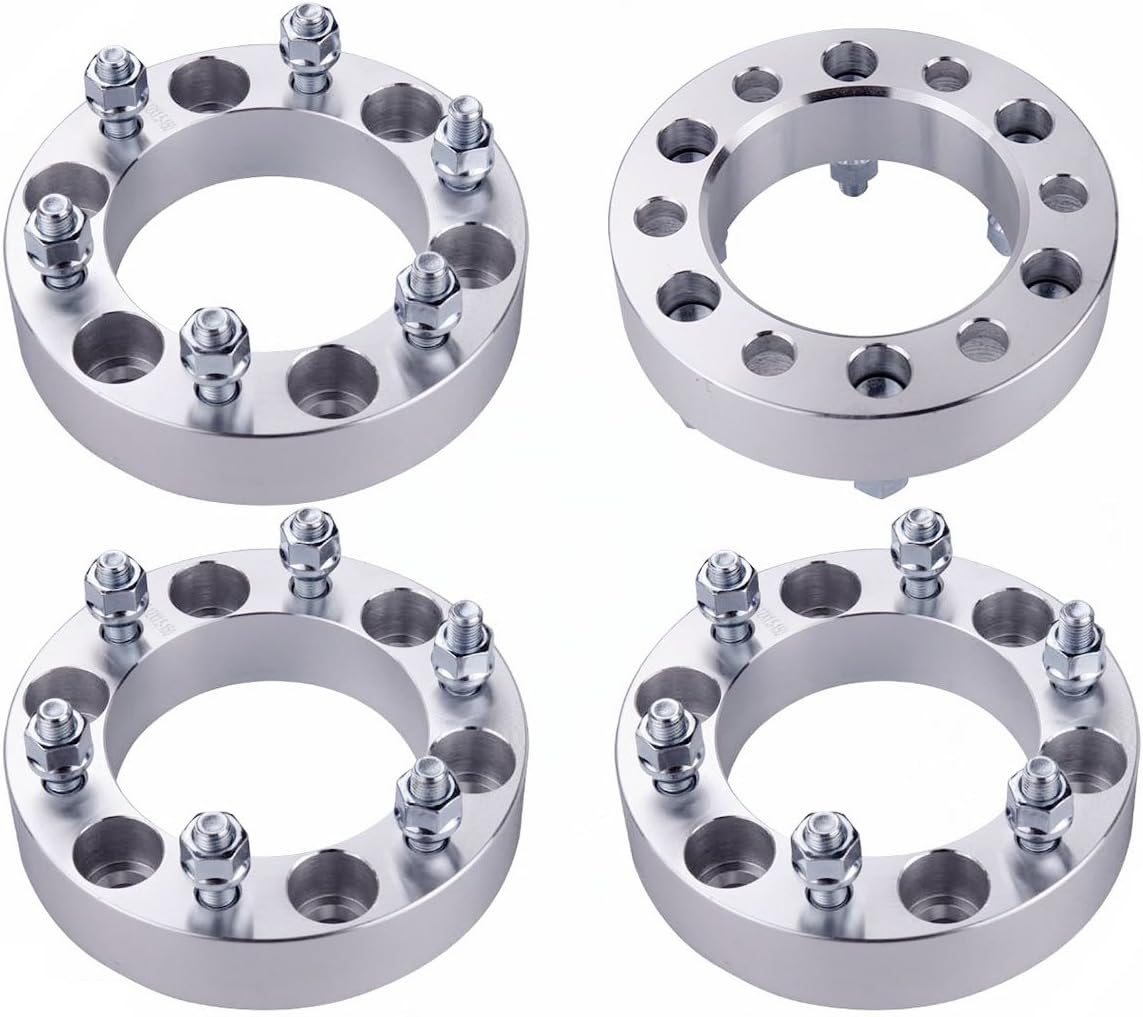 WEELTECH 4 pcs 1.5 Inch 6x5.5 to 6x5.5 12x1.5 Studs Wheel Spacers for Toyota Tundra for GMC for Chevrolet
