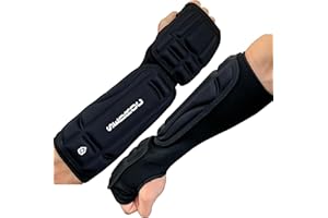 Sedroc Pro Fist Forearm Guards Padded Arm Sleeves with Knuckle Protection - Pair (Large - 15" Long)