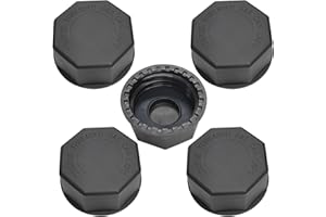 ANYINELEC Gas Can Caps for Gasoline 5 Gallon, Coarse Thread Gas Cap for Gasoline, Portable Gas Tank Lid for 5+ Gallon Plastic and Metal Gas Cans, Coarse Thread Gas Can Solid Caps for Storage (5 Black)