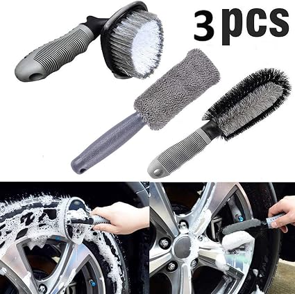 Amazon Com Xiajie 3 Pcs Alloy Car Wheel Cleaning Brush For Auto Motorcycle Bike Wheel Cleaning 2 Tire Rim Scrub Brush Fiber Wheel Rim Brush Wheel Detailing Dirt Removing Auto Detailing Brush Health