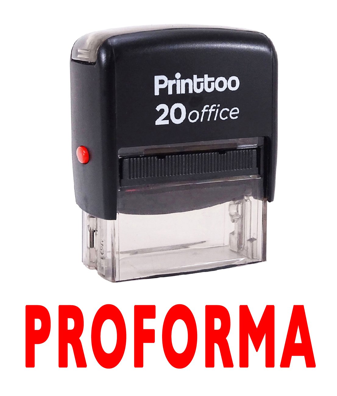 Printtoo PROFORMA Self Inking Rubber Stamp Office Stationary Custom Stamp-Red