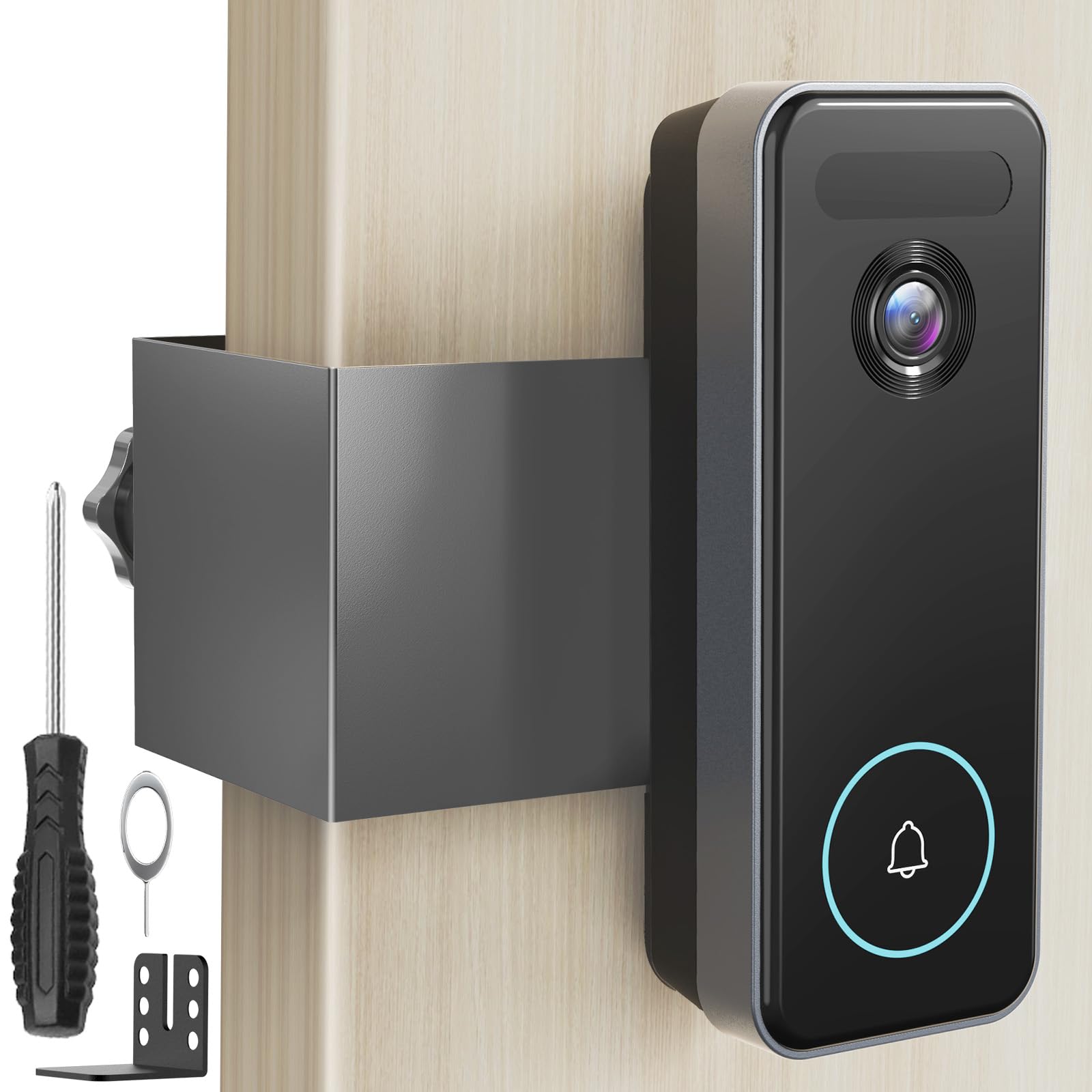 Photo 1 of Anti-Theft Video Doorbell Mount Compatible with Aosu, No Drill Doorbell Camera Mount, Adjustable Mounting Bracket Holder Accessories for Apartment Rentals, Enhanced Protection Doorbell Mount Bracket