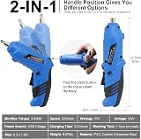MQFORU 48-in-1 Cordless Screwdriver 3.6V Rechargeable Electric Drill Kit LED view 4