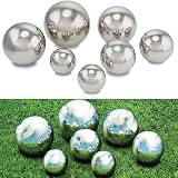 HomDSim 7pcs Gazing Globe Mirror Ball Set, Stainless Steel Garden Decor view 4
