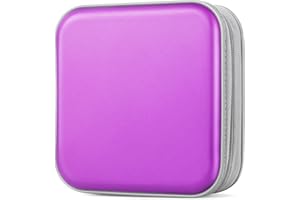 Bivisen CD Case, DVDS Wallet Holder, CD/DVD Case Wallet 40 Discs Heavy Duty Bag Binder Storage Booklet Album (Puple)