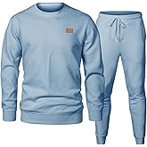 JMIERR Men's 2 Piece Outfits Knit Jacquard Pullover Sweatshirt Tracksuit & Joggers Sweatpants Sweatsuit Sets with Pockets