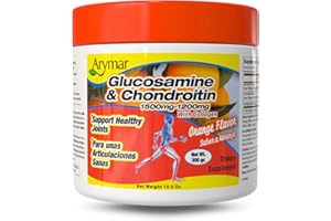 Arymar Glucosamine 1500 mg + Chondroitin 1200 mg with Collagen – Orange-Flavored Joint Health Powder, 300 g