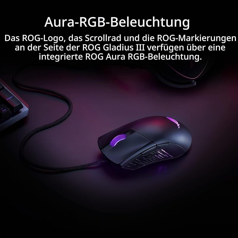 ROG Gladius III asymmetrische FPS-Gaming-Maus
