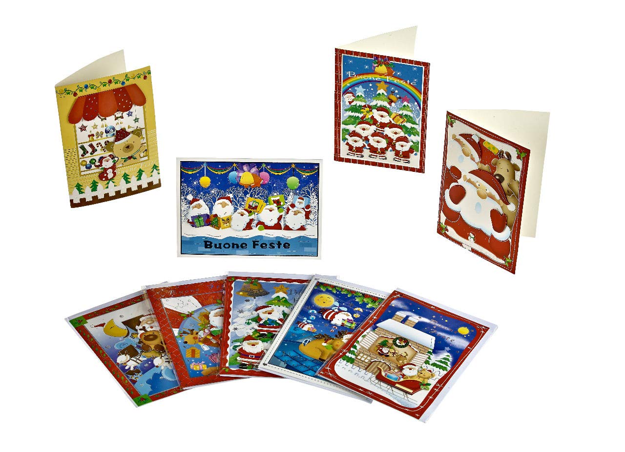 Comarco Sa Display 48 three-dimensional cards Happy Holidays 14x10 cm