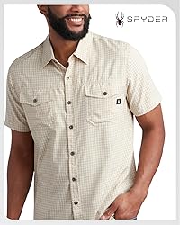 Spyder Mens Short Sleeve Button Down Shirts