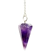 Polar Jade Natural Crystal Pendulum with Chain &amp; Pouch | Natural gemstone pendulum with chain and pouch for dowsing, divination and spiritual practice.