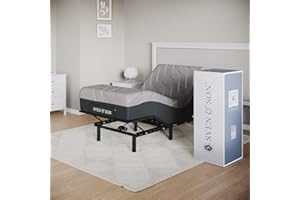 Sven & Son Essential Adjustable Bed Base (Frame) + 14 inch Hybrid Spring Matt (Medium Soft), Easy Assembly, Head and Foot Lift, Memory Positions, Zero Gravity, Wireless Remote - Twin XL