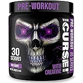 JNX SPORTS The Curse! Pre Workout Powder for Men & Women, Caffeine, Beta-Alanine, Creatine, L-Citrulline, 30 Servings, Dark Grape Flavor – Boost Energy, Strength & Focus