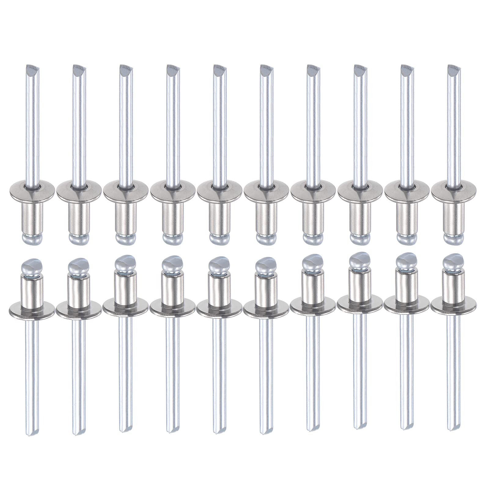 DTGN 5mm x 8mm (DXL) Blind Rivets - 100Pack - Good for Machinery Joining - 304 Stainless Steel Dome Open End Rivet