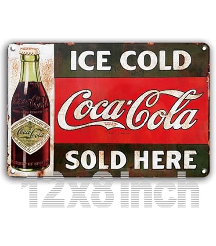 Amazon.com: Desperate Enterprises Coca Cola 1916 Ice Cold Coke Tin