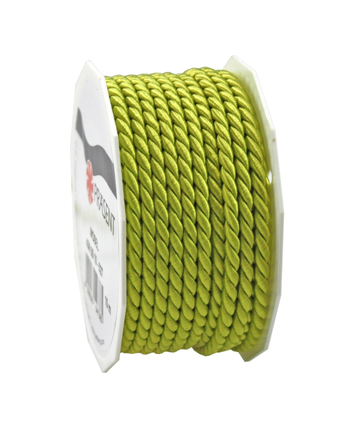 C.E. Pattberg Mosel Cord in Lime (Green), 55 Yards of Braided Cord for Gifts, Parcels & Presents, 0.16 inches Width, Accessories for Decoration and Handicrafts, Tearproof Tape for Gift Wrapping