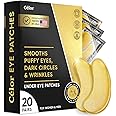 CÉLOR Under Eye Patches (20 Pairs) - Golden Eye Mask with Amino Acid & Collagen, Cooling Eye Care for Wrinkles, Puffy Eyes & 