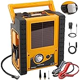 6-in-1 Car Battery Jump Starter with Air Compressor 2000A 260PSI 400W Inverter, Jump Starter Jump Box (All Gas 8.5L Diesel), Solar Portable Power Station,AC/DC/USB Ports and LED Lights
