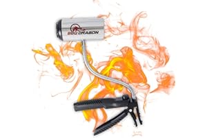 BBQ Dragon Charcoal Fan - Cordless Grill Fan for Camping, Fireplace, and Smokers - Heavy Duty BBQ Air Blower with Adjustable Clamp - Portable Fire Blower for Fireplace and Campfire
