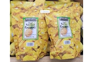 Trader Joe's2 Trader Joe’s Dried Fruit Dried Baby Sweet Pineapple Unsweetened & Unsulfured 6oz 170g (Two Bags)