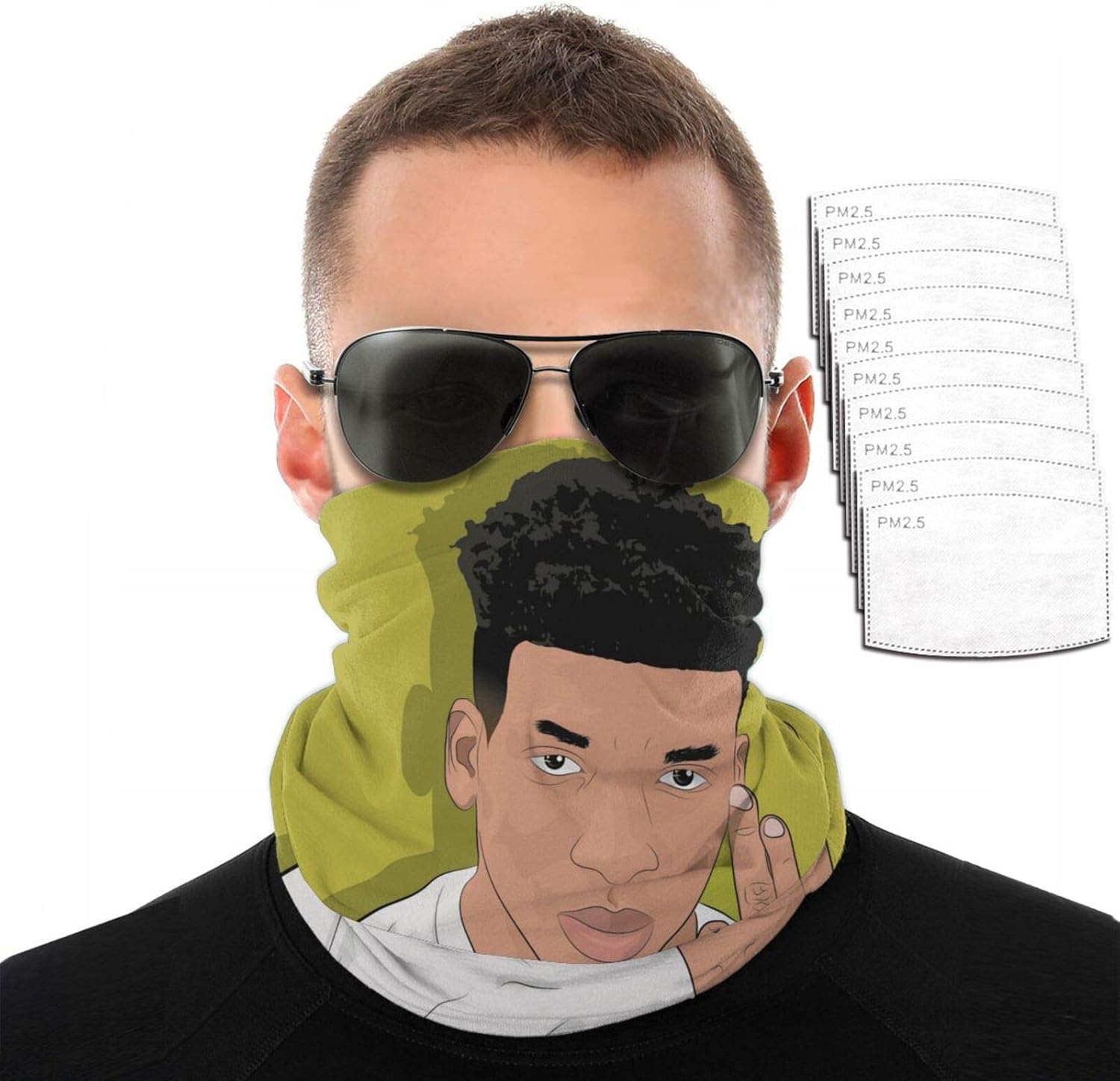 Lidanie Fashion Windproof Face Guard Cover Nle Choppa Art Scarf Adult