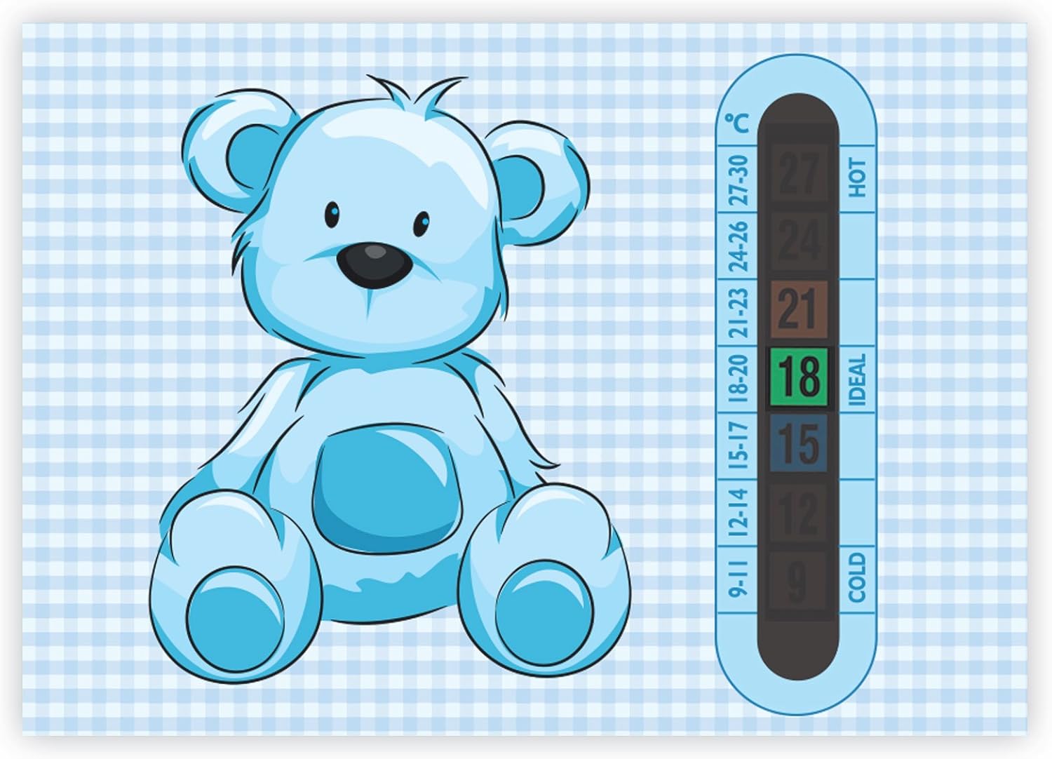 Blue Teddy Bear Nursery and Baby Room Thermometer Amazon.co.uk Baby
