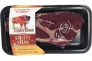 Bison ribeye steak - case of 6 (8-11 oz. each) USDA inspected - TenderBison