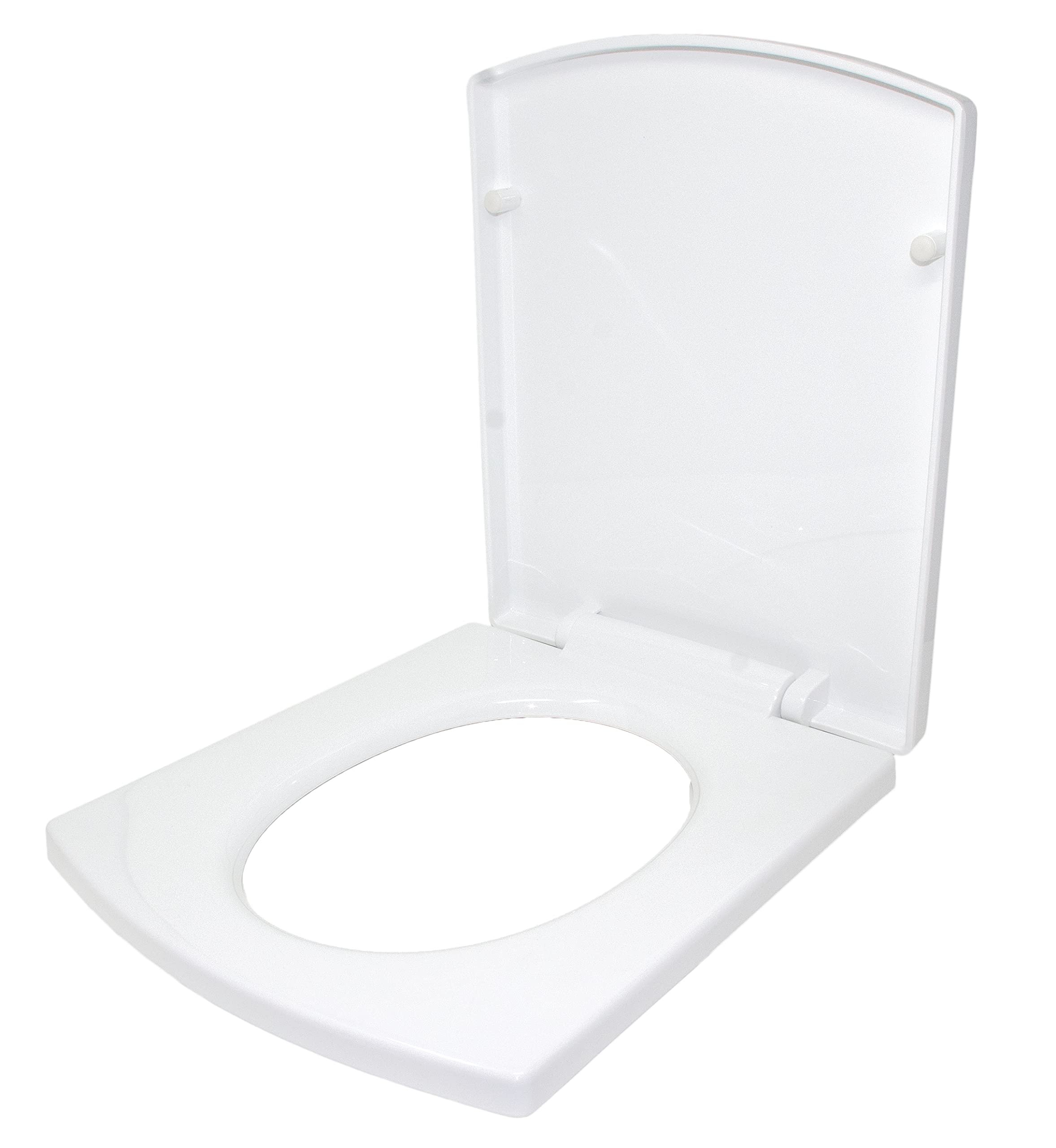 Aleex White Square Soft Close Toilet Seat with Quick Release - Adjustable Hinges