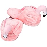 Flamingo Indoor Slippers for Women and Girls - Cute Animal Slippers with Memory Foam and Cotton - Soft, Cozy, Warm Home Shoes