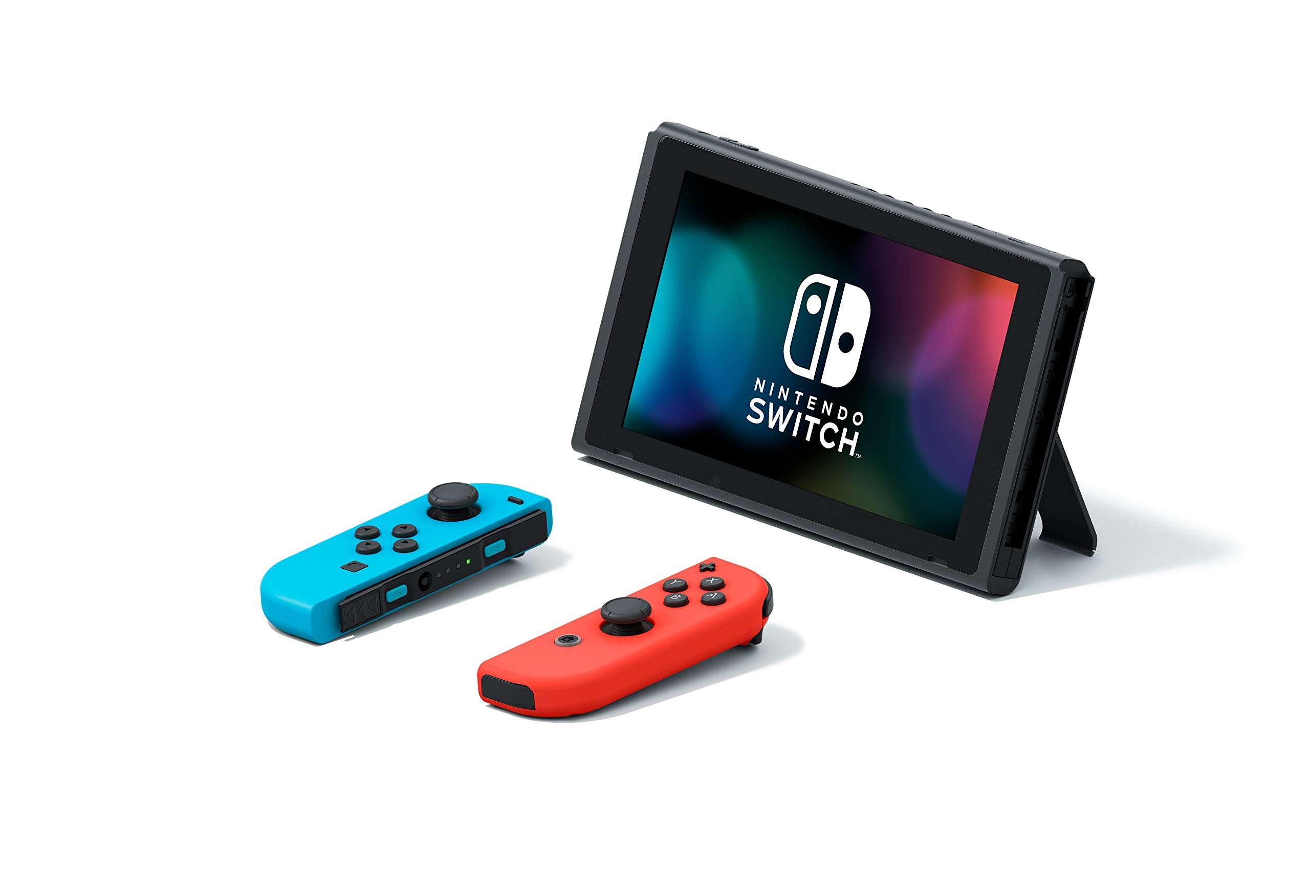 Nintendo Switch with Neon Blue and Neon Red Joy?Con HAC