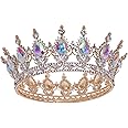 FORSEVEN Queen Crown Rhinestone Wedding Crowns and Tiaras for Women Costume Party Hair Accessories Princess Birthday Crown Crystal Bridal Crown