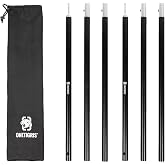 ONETIGRIS Lightweight Tent Poles, 2pc/Set, 7075 Aluminum Alloy, Adjustable &amp; Extendable