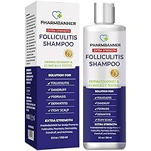 PHARMBANNER Anti-Fungal Shampoo for Folliculitis, Seborrheic Dermatitis, Scalp Psoriasis - Relieves Itchy &amp; Dry Scalp