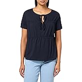 Nautica Womens Short Sleeve Tie Front Knit Top