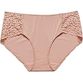 DOBREVA Women's Bikini Cheeky Hipster Panties Floral Lace Underwear
