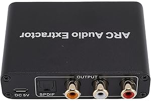 LICAEVEY ARC Extractor Audio Converter, 192KHz Digital to Analog Converter for TV DVD Home Cinema Systems, ARC Optical Coaxia
