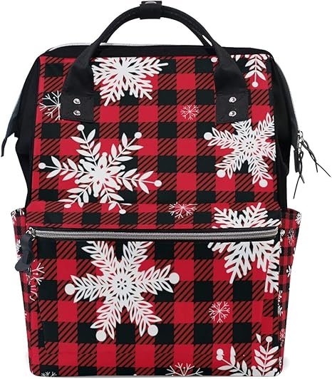 plaid diaper bag