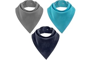 Baby Noah Adult Drool Bib for Special Needs, 3 Pack Large Elderly Bandana, Teen Bib for Women Men, Soft Absorbent Set for Kid