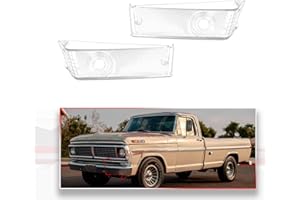 MODIPIM 2 Clear Front Turn Signal Light Kit For Ford F100 F250 F350 1970-1972,Replace OEM Front Parking Lamp Housing Kit