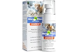 JAMBOS Effectively | Bitter Apple Spray for Dogs to Stop Chewing, NO Chew Spray for Dogs Protect The Safety of Furniture and Your Belongings, Prevent Licking Injuries (Blue, M)
