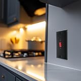 BG Electrical 45A Cooker Switch Unit Double Pole LED Indicator Matt Black NFB72 view 6