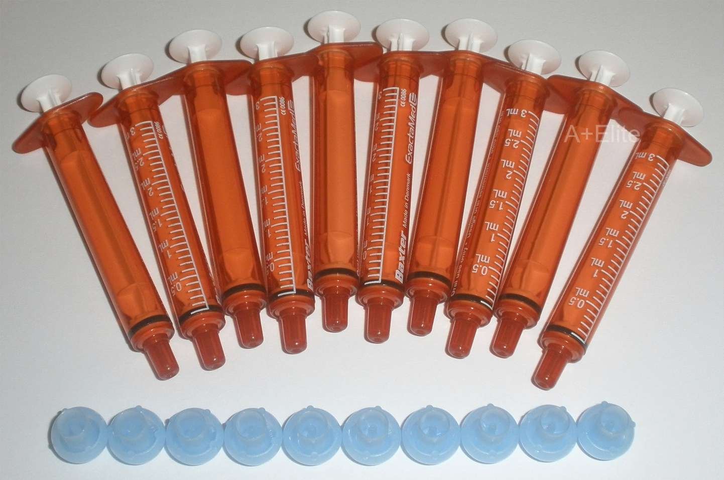 BAXA ExactaMed Oral Liquid Medication Syringe 3cc/3mL 10/PK