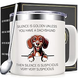Lifecapido Dachshund Gifts for Women, Silence is