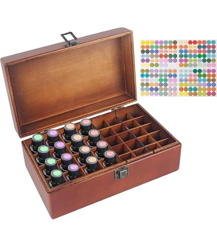 Amazon.com: Pure Vie Wooden Essential Oil Storage Box Travel