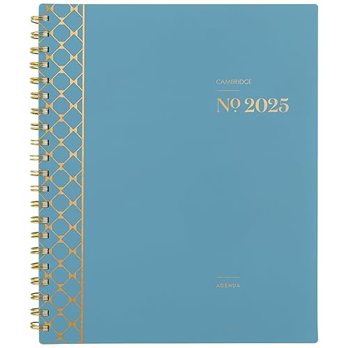 Cambridge 2025 Planner, Weekly & Monthly, 8-1/2" x 11", Large, WorkStyle Classic, Seaside Blue (1606-905-12-25)