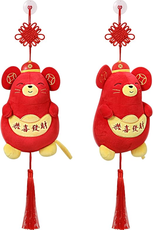 Amazon Com Chinese New Year Red Rat Ornament Decorations Year Of