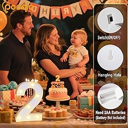Pooqla Decorative Led Light Up Number