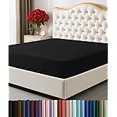 Utopia Bedding Twin Fitted Sheet - Bottom Sheet - Deep Pocket - Soft Microfiber - Shrinkage and Fade Resistant - Easy Care -1 Fitted Sheet Only (Black)
